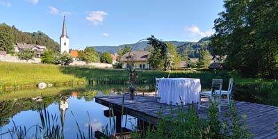 Marstadl Schlossteich Hochzeitslocation Himmelberg